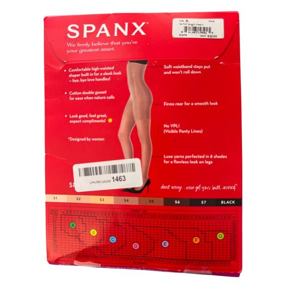 NEW SPANX Black Firm Believer High-Waisted Mid-Thigh Shaper Sheers Size A - Picture 5 of 6